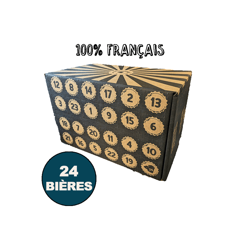 Calendrier "100% Français" - Calendrier de l'Avent de 24 Bières Craft - Livraison mi-Novembre