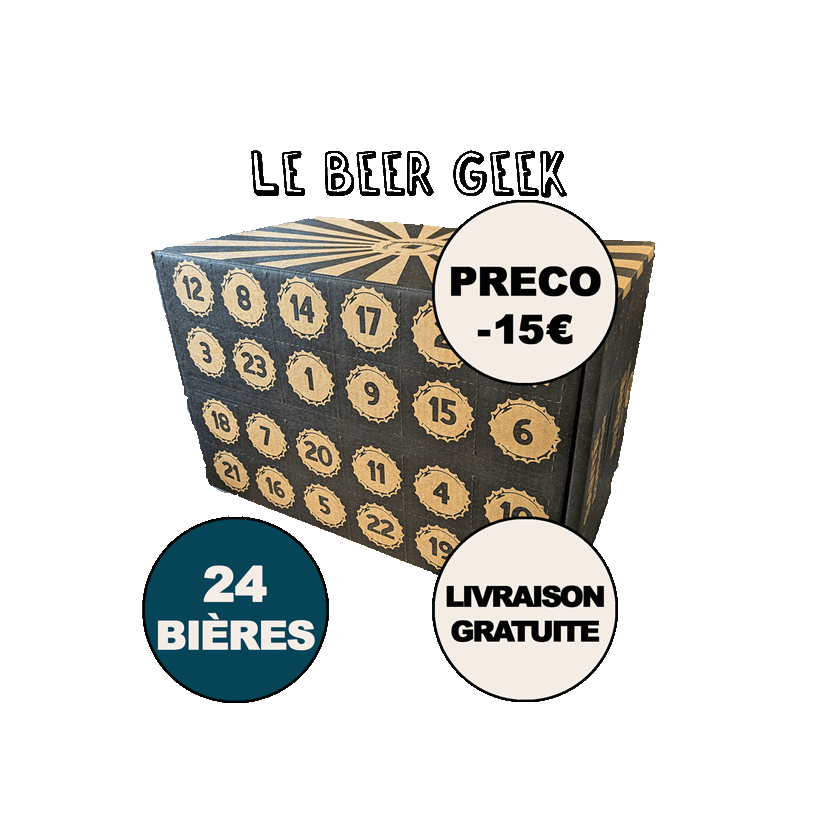 PRECOMMANDE Calendrier "Le Beer Geek" - Calendrier de l'Avent de 24 Bières Craft de prestige - Livraison mi-Novembre