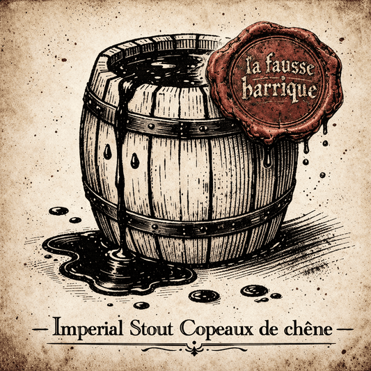 Recette Imperial Stout avec copeaux de chêne - "La Fausse Barrique"