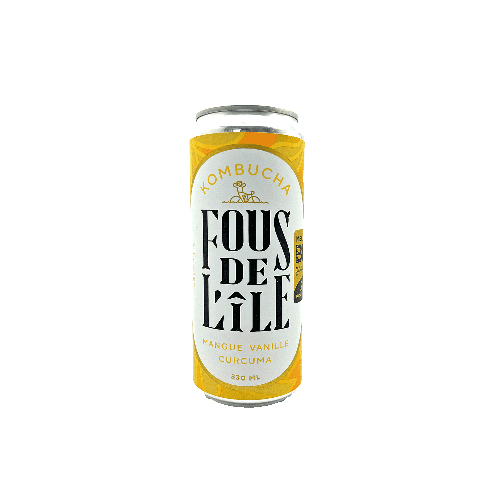 Fous de L'île - Kombucha Mangue Vanille Curcuma 33cl - Kombucha - Le ...