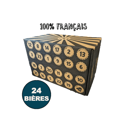 Calendrier "100% Français" - Calendrier de l'Avent de 24 Bières Craft - Livraison mi-Novembre