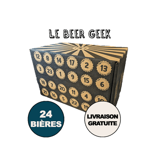 Calendrier "Le Beer Geek" - Calendrier de l'Avent de 24 Bières Craft de prestige - Livraison mi-Novembre