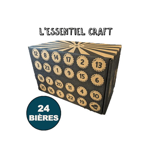 EN PRECOMMANDE - "L'Essentiel Craft" - Calendrier de l'Avent de 24 Bières Craft