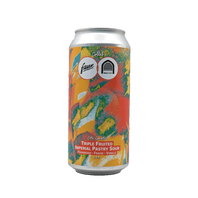Fauve collab' Vault City - Cité Secrète 44cl | Triple Fruited Imperial Pastry Sour Framboise, Fraise, Vanille