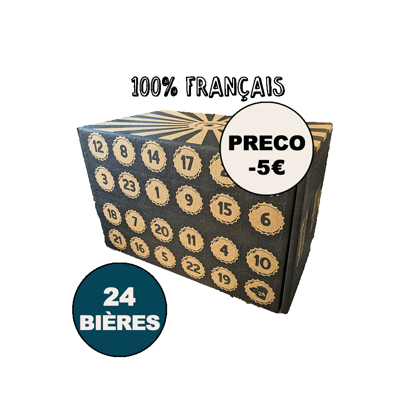 PRECOMMANDE Calendrier "100% Français" - Calendrier de l'Avent de 24 Bières Craft - Livraison mi-Novembre