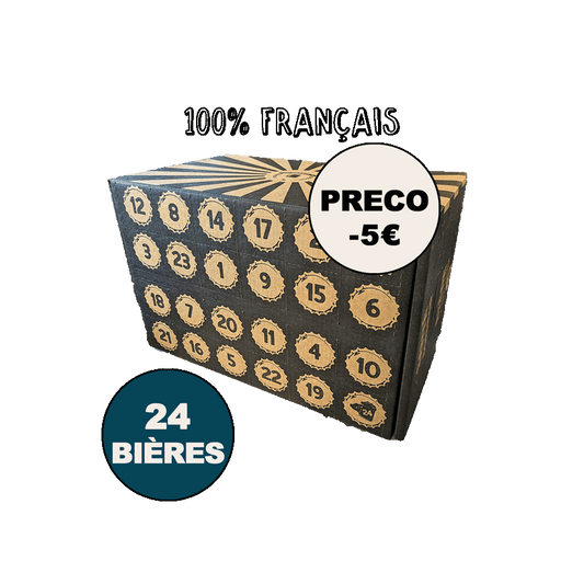 PRECOMMANDE Calendrier "100% Français" - Calendrier de l'Avent de 24 Bières Craft - Livraison mi-Novembre