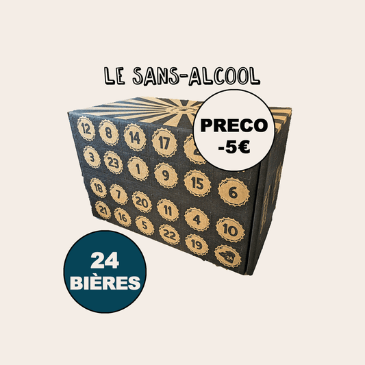 PRECOMMANDE Calendrier "Le Sans Alcool" - Calendrier de l'Avent de 24 Bières Sans-alcool - Livraison mi-Novembre